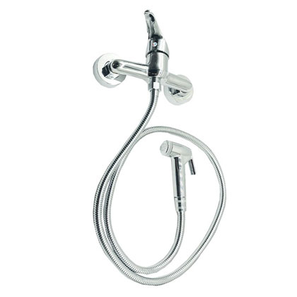 High Quality Zinc Body Wall-mounted Bathroom Bathtub Faucet Hot And Cold Stainless Steel Faucet
