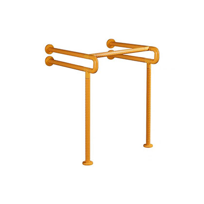 KJ-6080 Washbasin Double U Landing – the Versatile Stainless Steel Plus ABS Bathroom Handrail