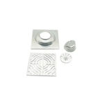 High Quality 6″ Light Bathroom Antique 6 mm Kalın 201 Stainless Steel Floor Drain Base with Wavy Pattern Cover Self Seal Core —XINZHIJIA/XUNJIA