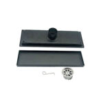 304 不銹鋼 20-120 毫米黑色長方形隱形地漏加長管普通自封防臭芯