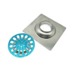 Шұңжя/синжия – 2mm Thick 15*15cm Square Stainless Steel Floor Drain for Bathroom