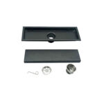 304 不銹鋼 20-120 毫米黑色長方形隱形地漏加長管普通自封防臭芯