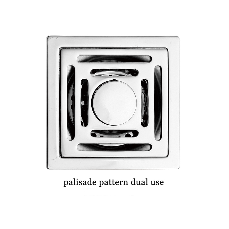 ғафсӣ мураббаъ 6 мм 4 дюйм 201 Намунаи аз пӯлоди зангногир дар ванна дренажии ошёнаи душ бо бӯи мис, ки худаш мӯҳр дорад