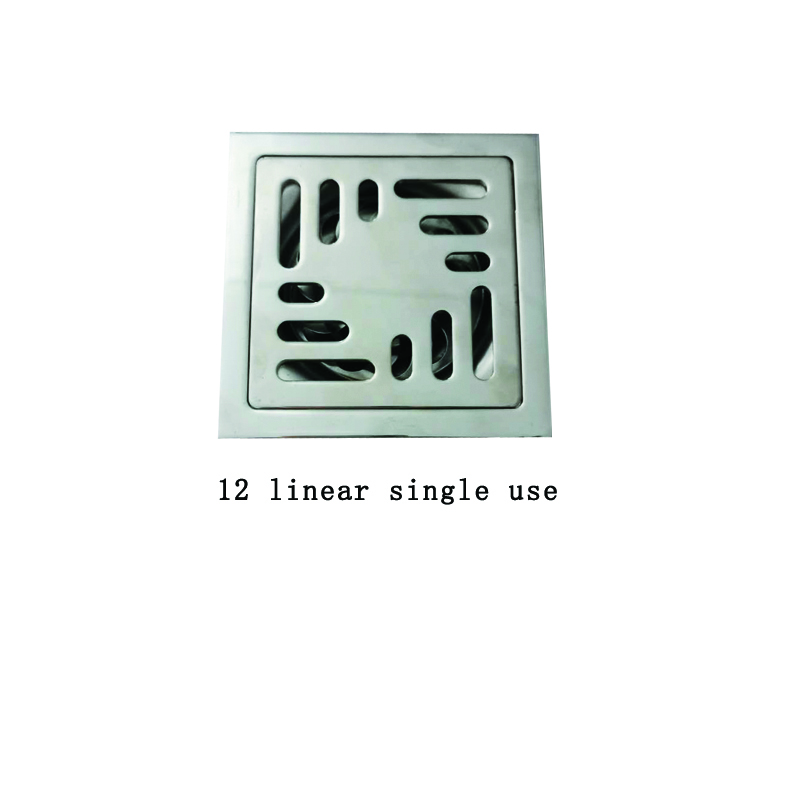 ғафсӣ мураббаъ 6 мм 4 дюйм 201 Намунаи аз пӯлоди зангногир дар ванна дренажии ошёнаи душ бо бӯи мис, ки худаш мӯҳр дорад