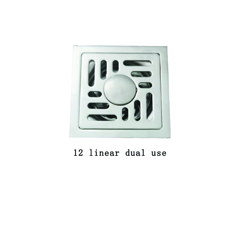 ғафсӣ мураббаъ 6 мм 4 дюйм 201 Намунаи аз пӯлоди зангногир дар ванна дренажии ошёнаи душ бо бӯи мис, ки худаш мӯҳр дорад