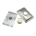 201 Нержавеющая сталь, легкий бамбуковый узор, прямоугольный 10*15 см, медь для ванной, магнитный, устойчивый к запаху, слив для пола