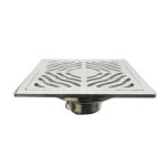 High Quality 6″ Light Bathroom Antique 6 mm Kalın 201 Stainless Steel Floor Drain Base with Wavy Pattern Cover Self Seal Core —XINZHIJIA/XUNJIA