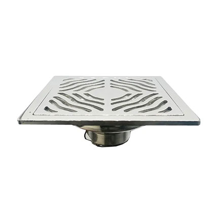 High Quality 6″ Light Bathroom Antique 6 mm Kalın 201 Stainless Steel Floor Drain Base with Wavy Pattern Cover Self Seal Core —XINZHIJIA/XUNJIA