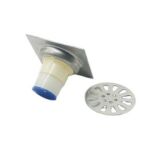 샌딩 스퀘어 10*10cm 두께 2mm 201 팝업 역류 방지 장치 대형 직선 배수 장치가 있는 스테인레스 스틸 바닥 배수구