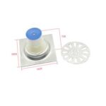 샌딩 스퀘어 10*10cm 두께 2mm 201 팝업 역류 방지 장치 대형 직선 배수 장치가 있는 스테인레스 스틸 바닥 배수구