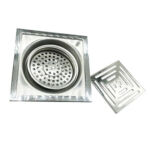 Xunjia/xinzhijia – 15 *15 Cm 6 Corak Palisade Tebal Mm 201 Parit Lantai Persegi Dapur Keluli Tahan Karat dengan Teras Kalis Bau Biasa yang Besar