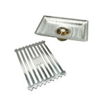 201 Нержавеющая сталь, легкий бамбуковый узор, прямоугольный 10*15 см, медь для ванной, магнитный, устойчивый к запаху, слив для пола