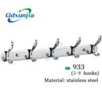 Xunjia/xinzhijia – 2023 1,2 mm kalınlığında sıcak satış duvarı monte edilmiş 201 Paslanmaz çelik kaplama kanca havlu raf dolabı askısı