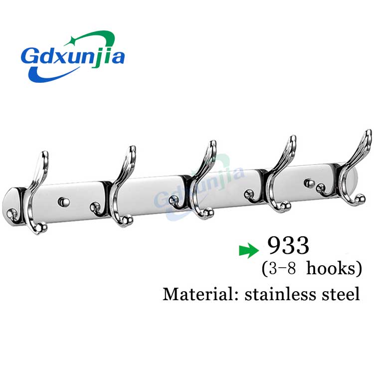Xunjia/xinzhijia – 2023 1,2 mm kalınlığında sıcak satış duvarı monte edilmiş 201 Paslanmaz çelik kaplama kanca havlu raf dolabı askısı
