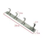 Xunjia/xinzhijia – Wall Mounted 304 Hindi kinakalawang na asero 4 Square Coat Hooks para sa Mga Damit na Nakabitin