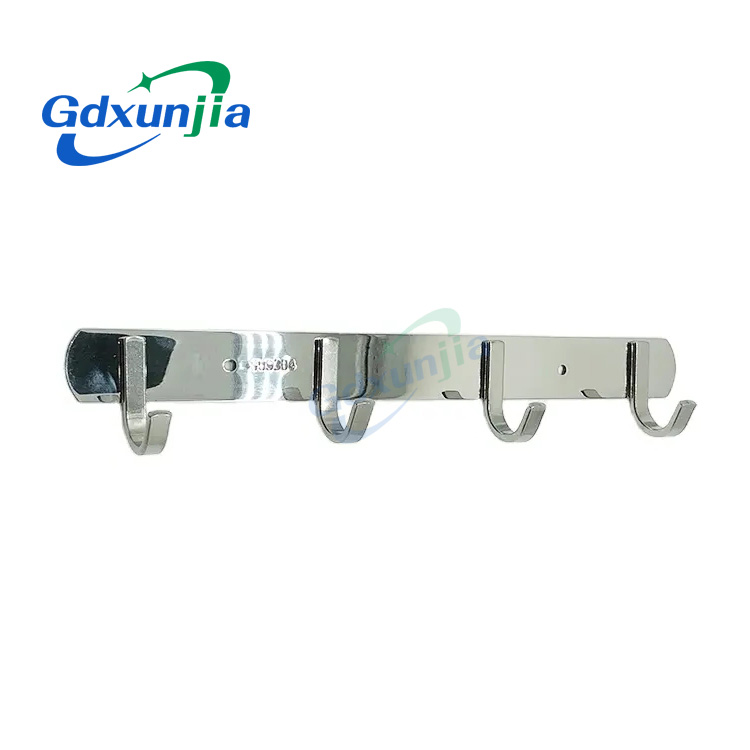 Xunjia/xinzhijia – Wall Mounted 304 Stainless Steel 4 Square Coat Hooks for Clothes Hanging