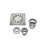 Xinzhijia/xunjia – Baño de 10*10 cm de 2 mm de espesor 304 Drenaje de piso de acero inoxidable con evasivo de flujo de flujo de flujo de retorno