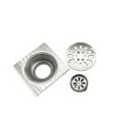 Xunjia/xinzhijia -10*10cm 2mm de espessura 304 Gota de água de aço inoxidável como dreno de piso quadrado com núcleo comum à prova de odor
