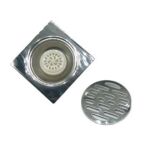 Carré 10*10cm 2mm d'épaisseur 304 Drain de sol linéaire en acier inoxydable avec noyau de joint anti-odeur en PVC