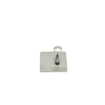 Xunjia/xinzhijia – 304Mirror Nail Wall Mounted 304 Stainless Steel Square Viscose Single Door Hanger Hooks
