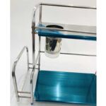 Xunjia/xinzhijia – Vertikal Dua Lapis Multifungsi 40cm 201 Rak Penyimpanan Botol Saus Dapur Stainless Steel