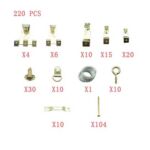 シュンジア/シンジジア – Metal Brass Plated Finger Protect Heavy Duty Picture Frame Hooks Kit for Hanging 220 Set