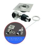 공장 직접 판매 3 mm 두께 201 플라스틱 팔꿈치 세탁기 호스 커넥터 세트가 있는 스테인레스 스틸 선형 바닥 배수구