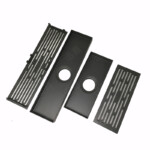 Cống hình dài có rãnh thoát nước inox dạng súng chống mùi màu xám