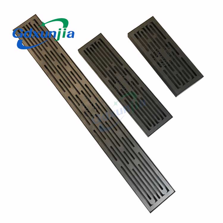 Cống hình dài có rãnh thoát nước inox dạng súng chống mùi màu xám